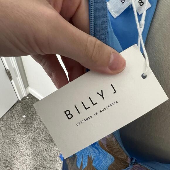 NWT NEW Billy J Rahima Maxi Dress - Blue Floral Womens AU SIZE 8 US SIZE 4 - Picture 13 of 14